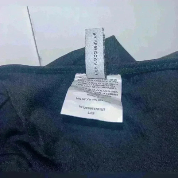 Becca by Rebecca Virtue Women's Black Adjustable Swimsuit Open Back Size Large - Picture 5 of 5